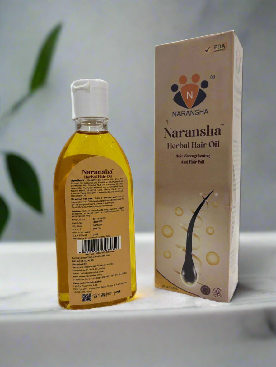 Ayurvedic Herbal Hair Oil with Brahmi & Amla for Hair Growth & Strength (100 ml)