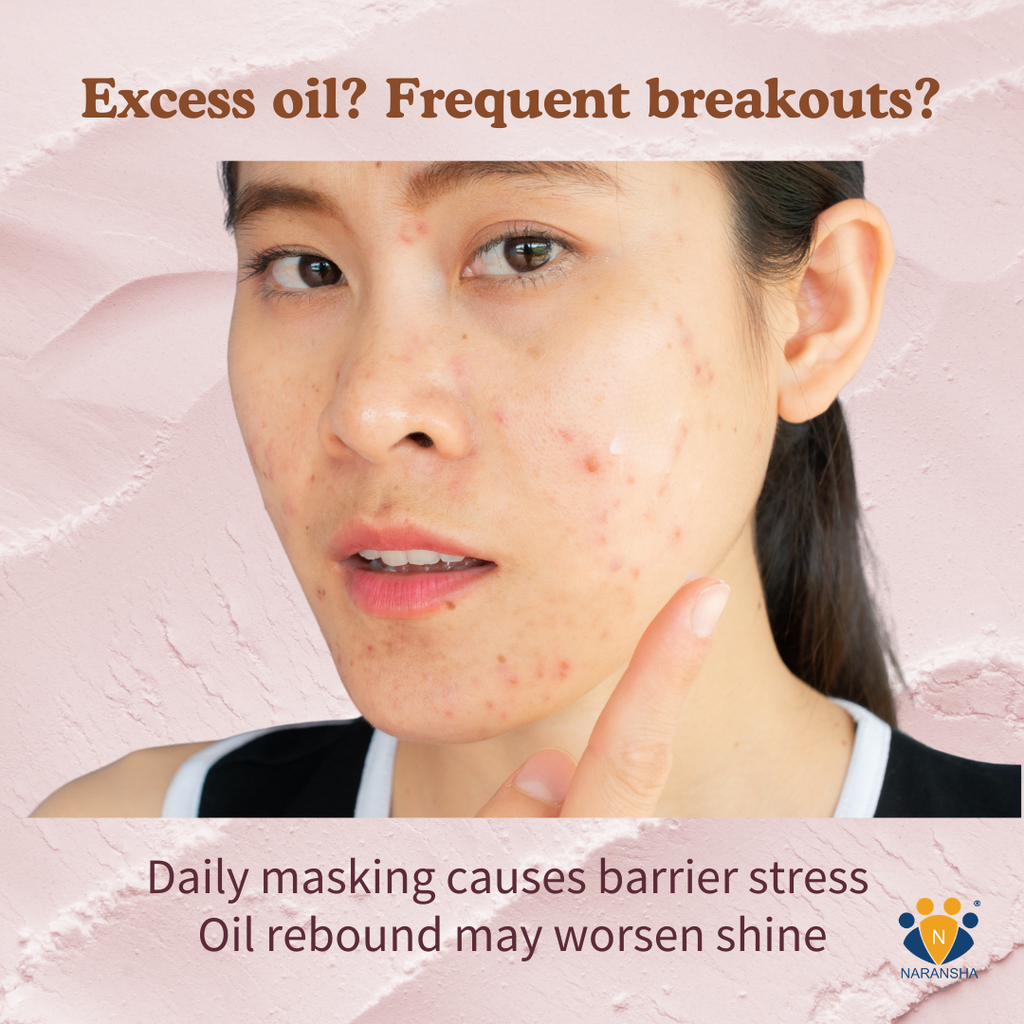 Multani Mitti Clay Face Mask (Pack) with Rose Petals for Deep Cleansing and Glowing Skin (75 g)