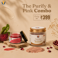 Clay Face Mask & Beetroot Lip Balm Combo | Deep Cleansing Mask + Natural Pink Lips Care