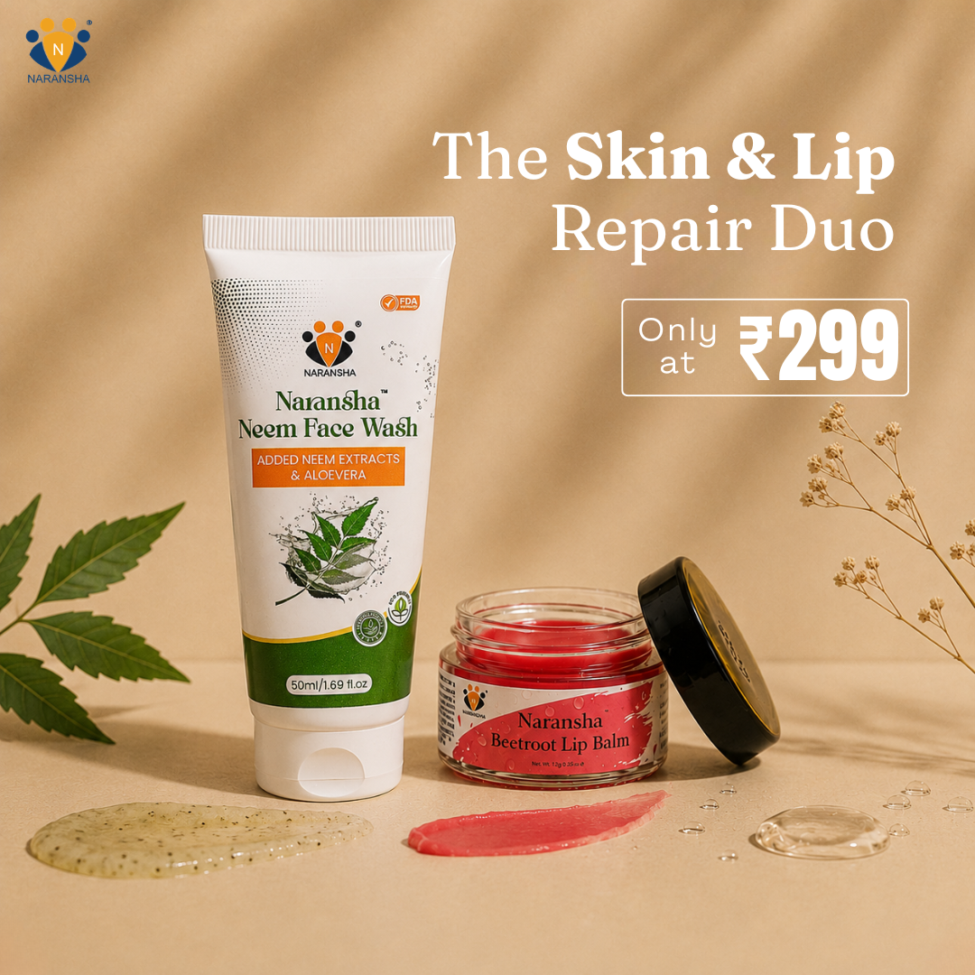 The Skin & Lip Repair Duo | Beetroot Lip Balm + Neem Face Wash