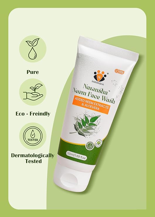 Neem Face Wash with Vitamin E & Hyaluronic Acid for Acne Control (50 ml)