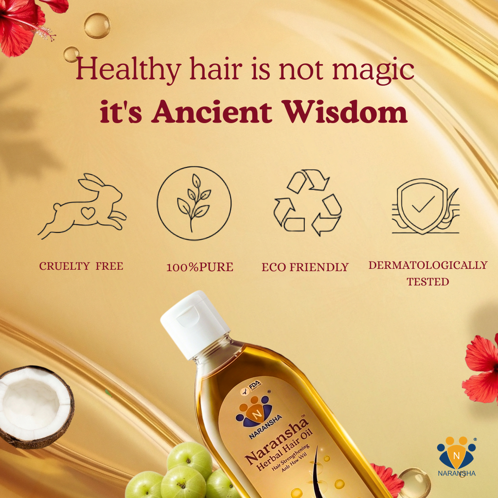 Ayurvedic Herbal Hair Oil with Brahmi & Amla for Hair Growth & Strength (100 ml)