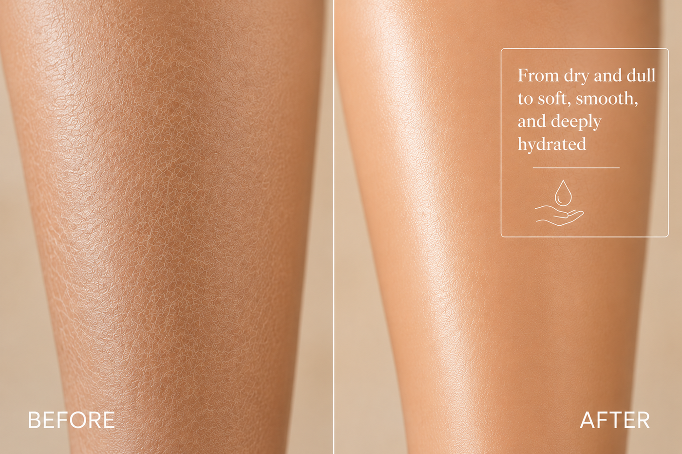 Herbal Body Lotion/ Moisturizer with Niacinamide & Green Tea (200 ml) before and after