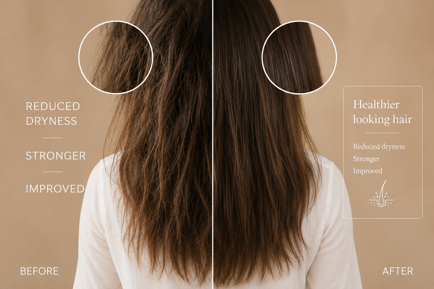 Herbal Hair Oil with Brahmi & Amla for Hair Growth & Strength (100 ml) before and after