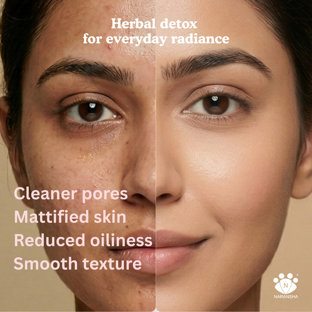 Multani Mitti Clay Face Mask (Pack) with Rose Petals for Deep Cleansing and Glowing Skin (75 g)