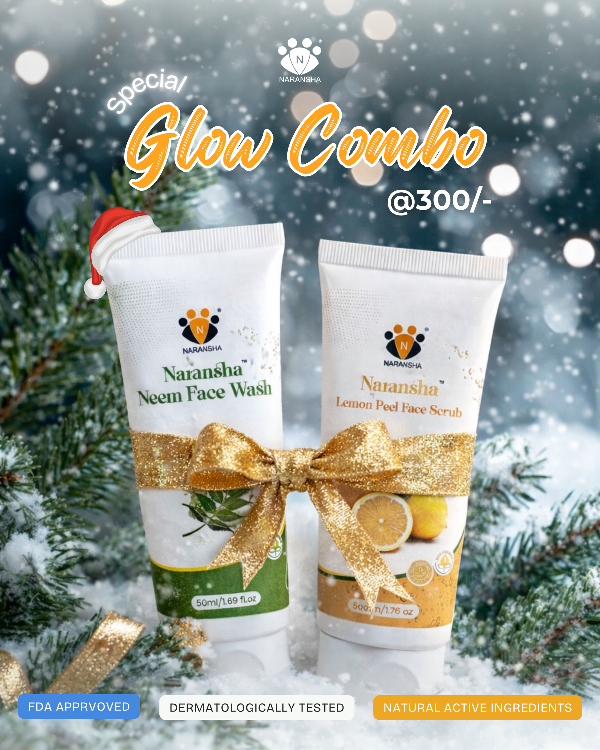 Neem Face Wash + Lemon Peel Scrub for Oily & Acne-Prone Skin