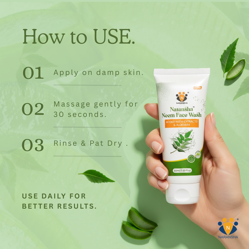 Neem Face Wash with Vitamin E & Hyaluronic Acid for Acne Control (50 ml)