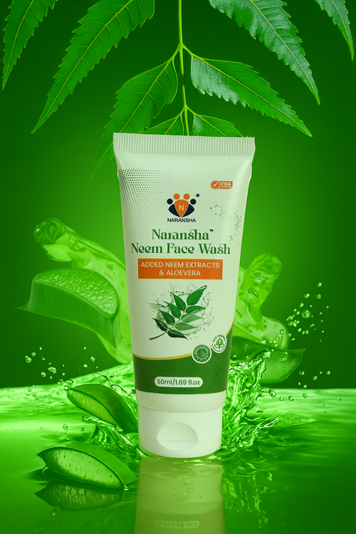 Neem Face Wash with Vitamin E & Hyaluronic Acid for Acne Control (50 ml)