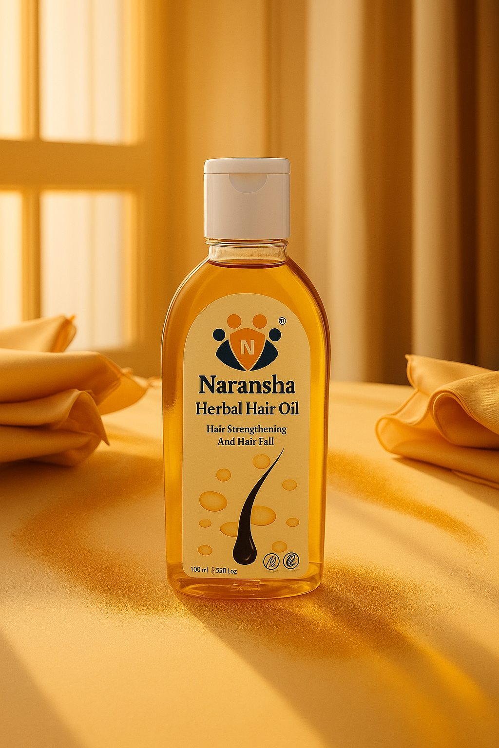 Ayurvedic Herbal Hair Oil with Bhringraj, Brahmi & Amla for Hair Growth & Strength (100 ml)