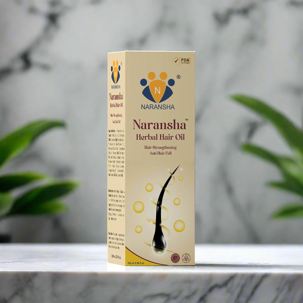 Naransha Herbal Hair Oil packaging 