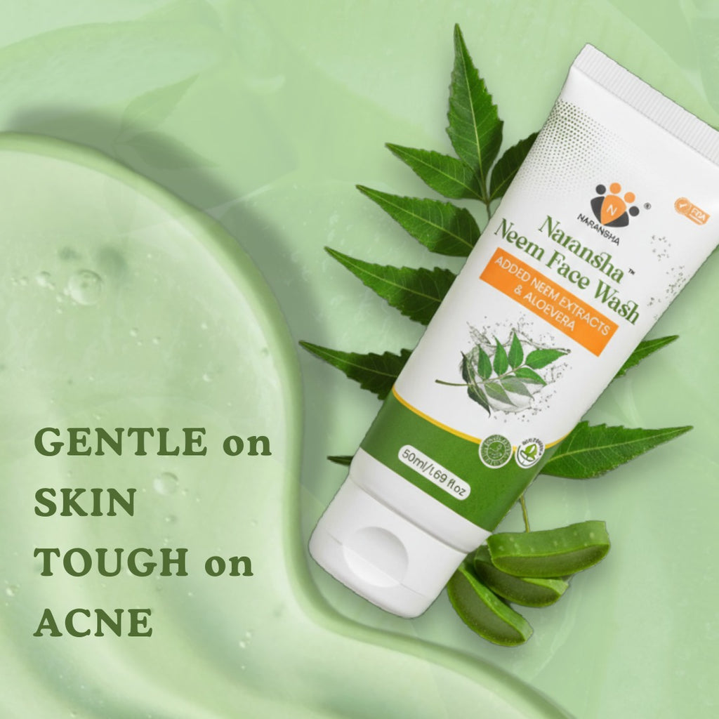 Neem Face Wash with Vitamin E & Hyaluronic Acid for Acne Control (50 ml)
