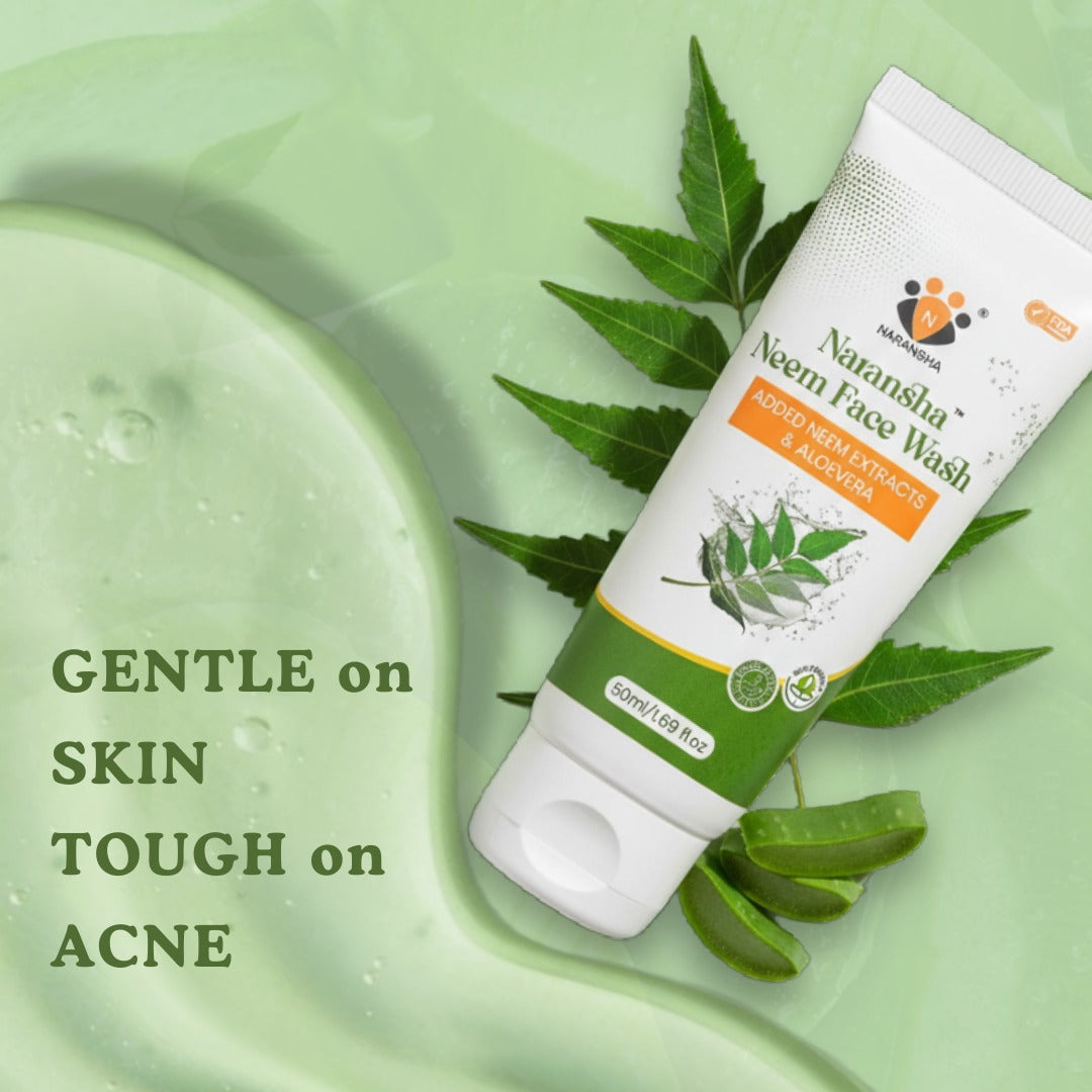 Neem Face Wash with Vitamin E & Hyaluronic Acid for Acne Control (50 ml)