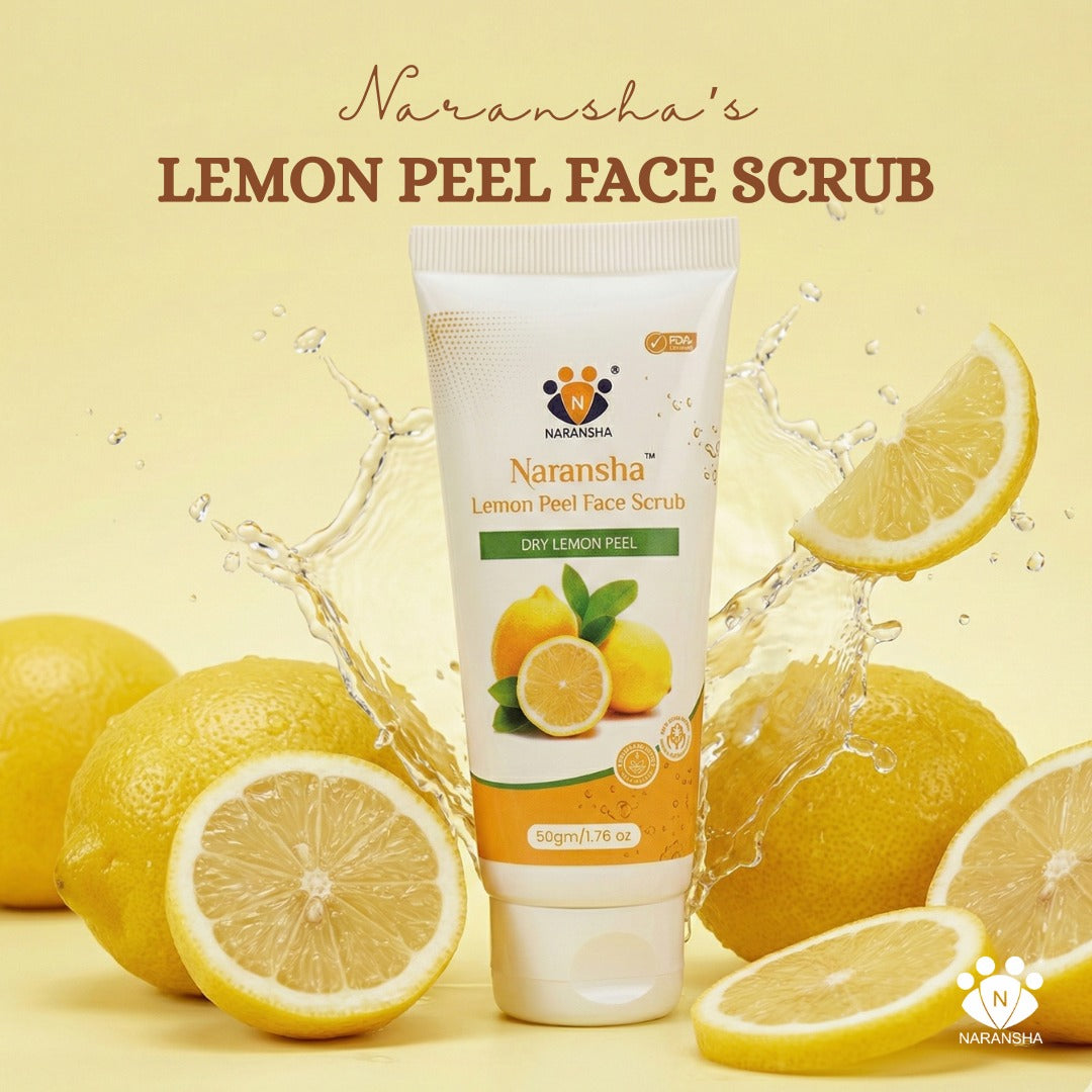 Lemon Peel Face Scrub with Niacinamide & Jojoba Beads (50 ml)
