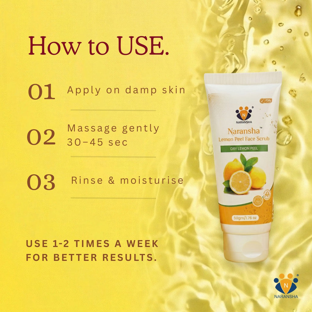 Lemon Peel Face Scrub with Niacinamide & Jojoba Beads (50 ml)