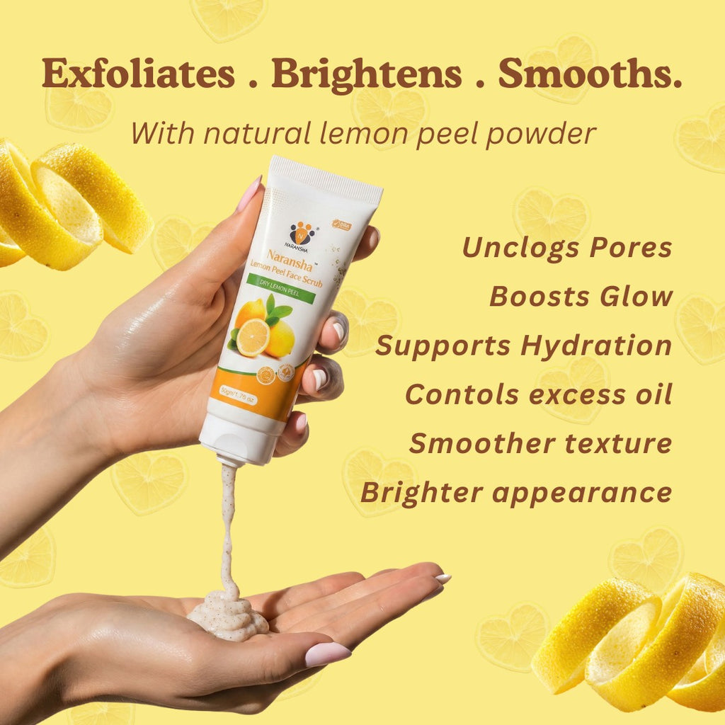 Lemon Peel Face Scrub with Niacinamide & Jojoba Beads (50 ml)