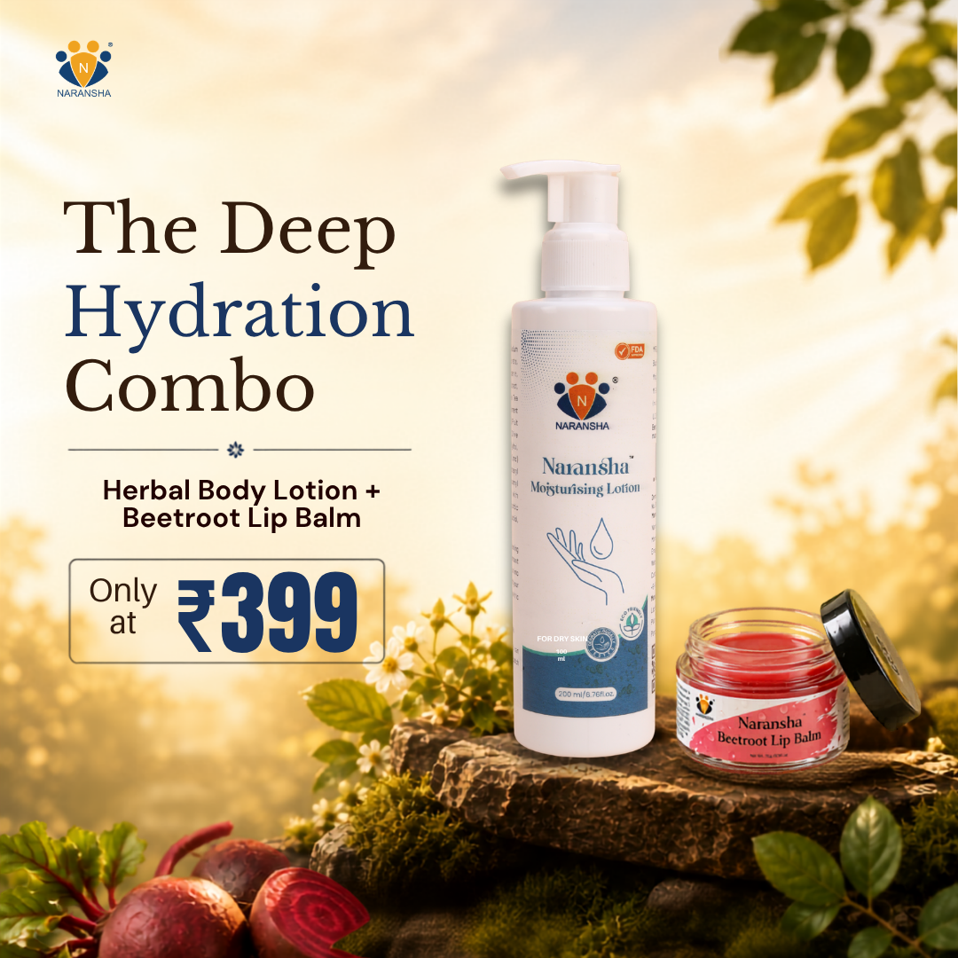 The Deep Hydration Combo | Body Lotion + Beetroot Lip Balm for Dry Skin & Deep Hydration & Repair