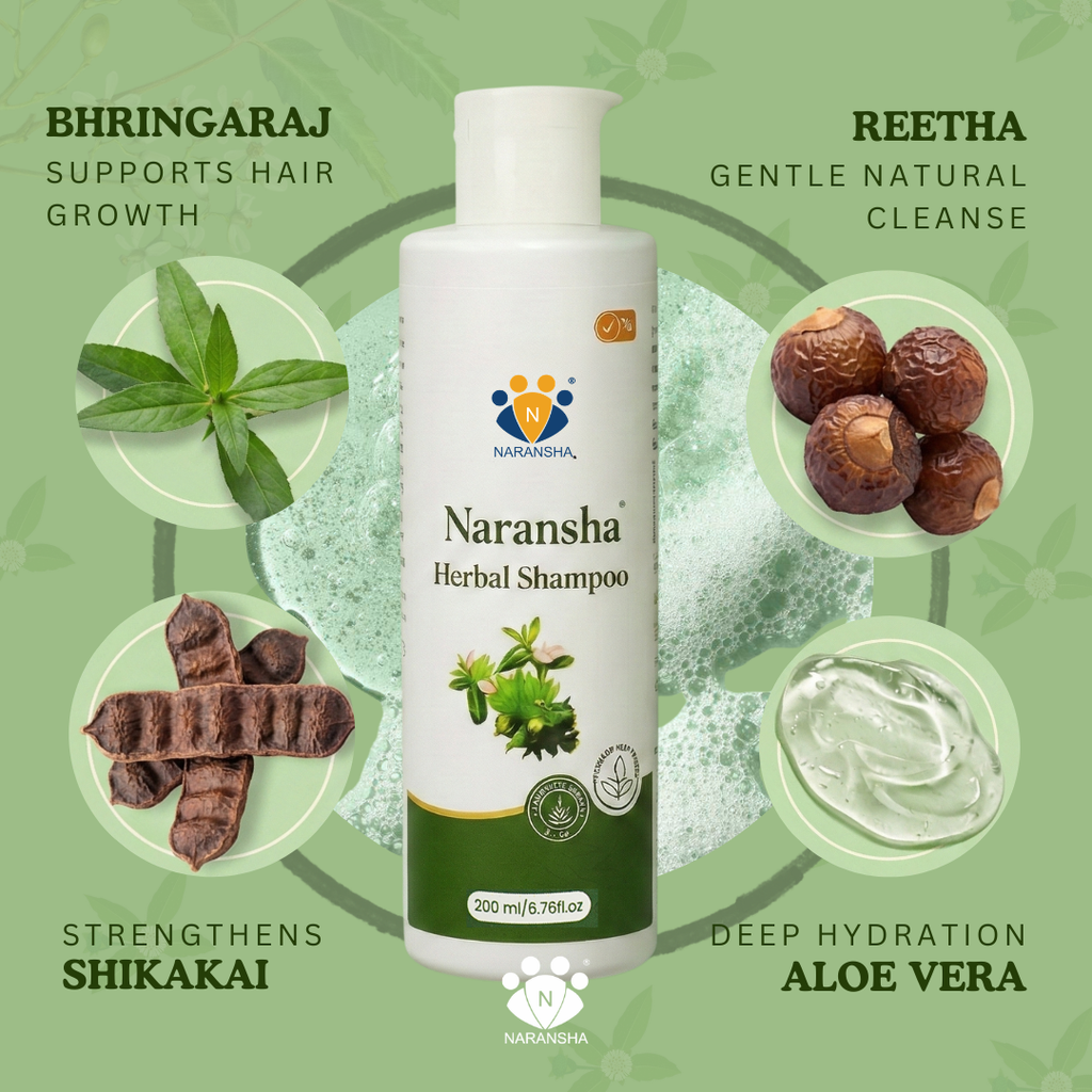 Herbal Shampoo for Hair Growth & Hair Fall Control with Shikakai & Reetha Extracts (200 ml)