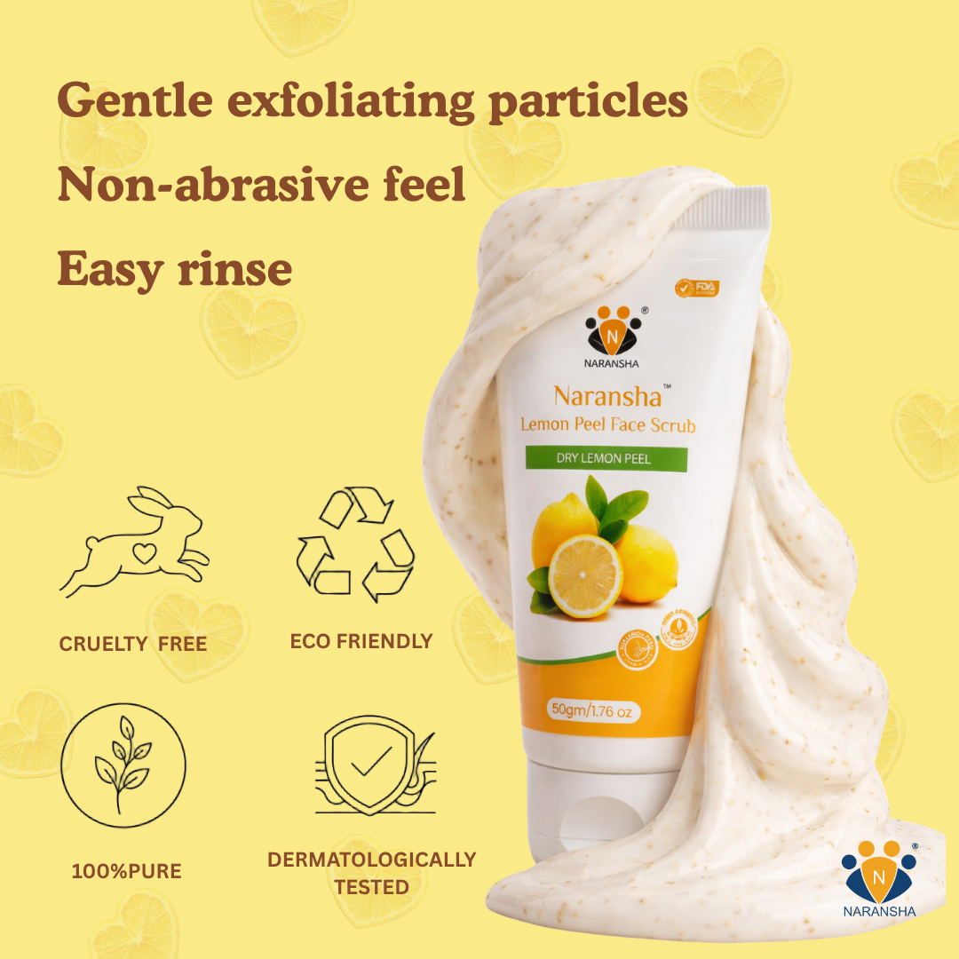 Lemon Peel Face Scrub with Niacinamide & Jojoba Beads (50 ml)