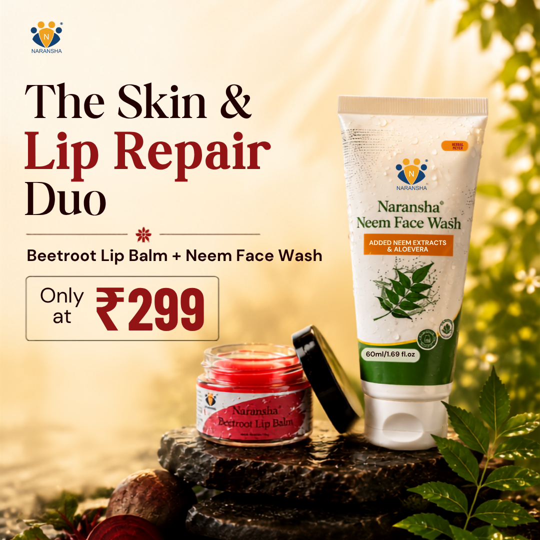 The Skin & Lip Repair Duo | Beetroot Lip Balm + Neem Face Wash